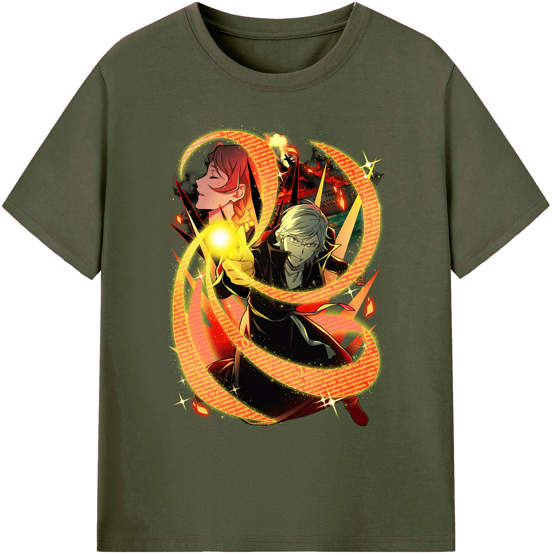 （画像用） 文豪ストレイドッグス Bungo Stray Dogs 綿100％ メンズ半袖Tシャツ｜肌触りやわらか＆通気性